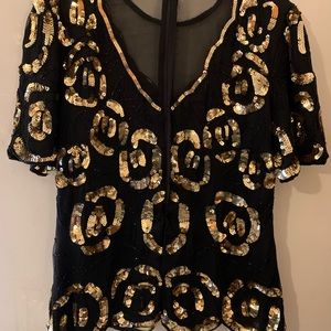 Vintage Beaded Evening Blouse